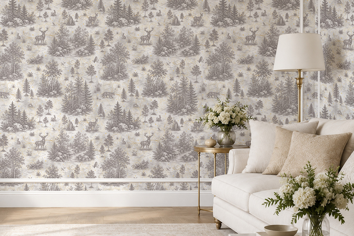 Toile Watercolor Gold - Woodland, a Pattern Graphic by Euonia Meraki (Photo 12 of 12)
