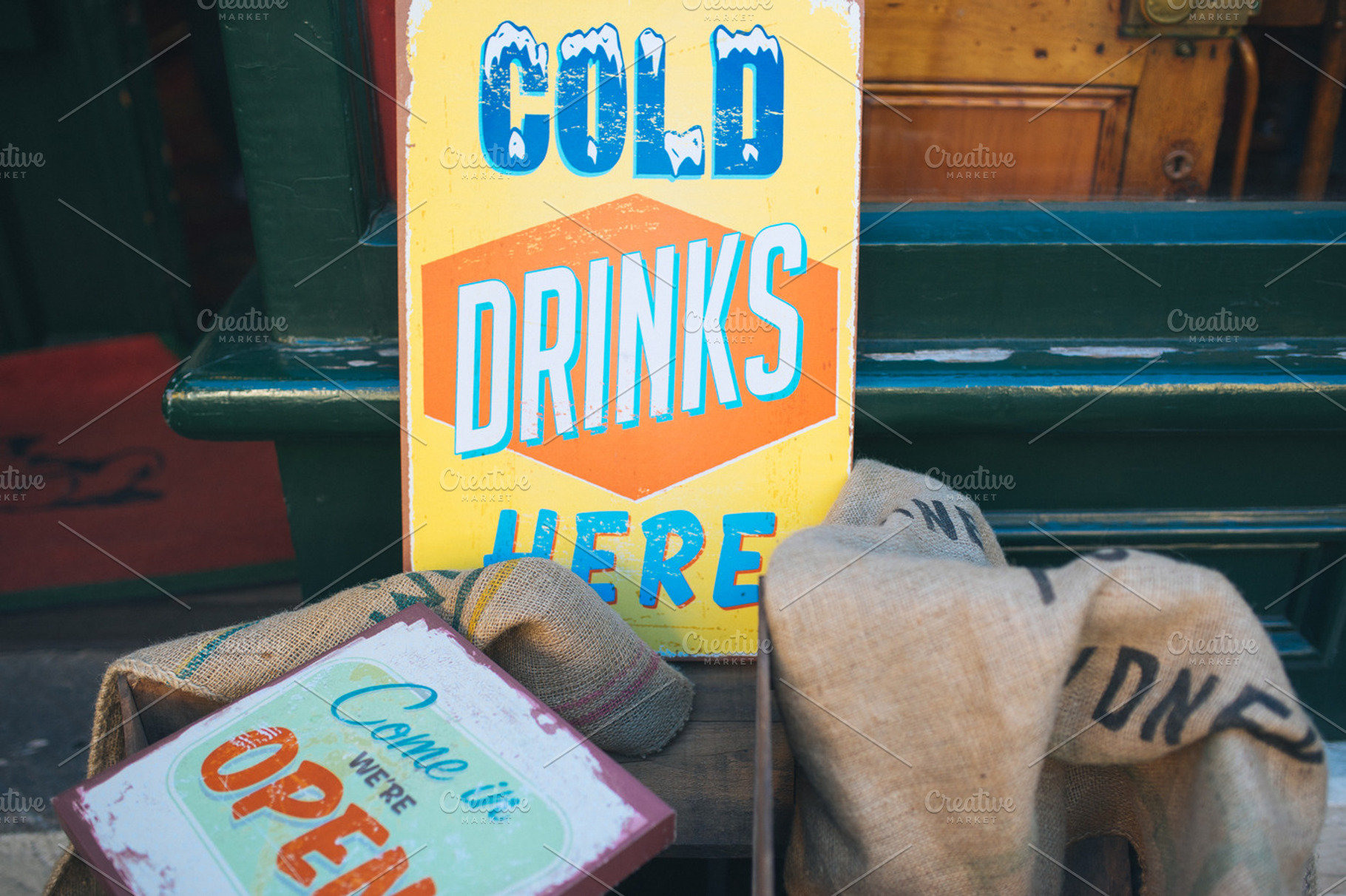 Cold Drinks Vintage Sign