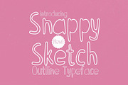 Snappy Sketch - Playful Outline, a Handwritten Font by HipFonts (Thumbnail 1 of 9)