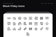 Black friday icons, an Outline Icon by Wencory (Thumbnail 1 of 2)
