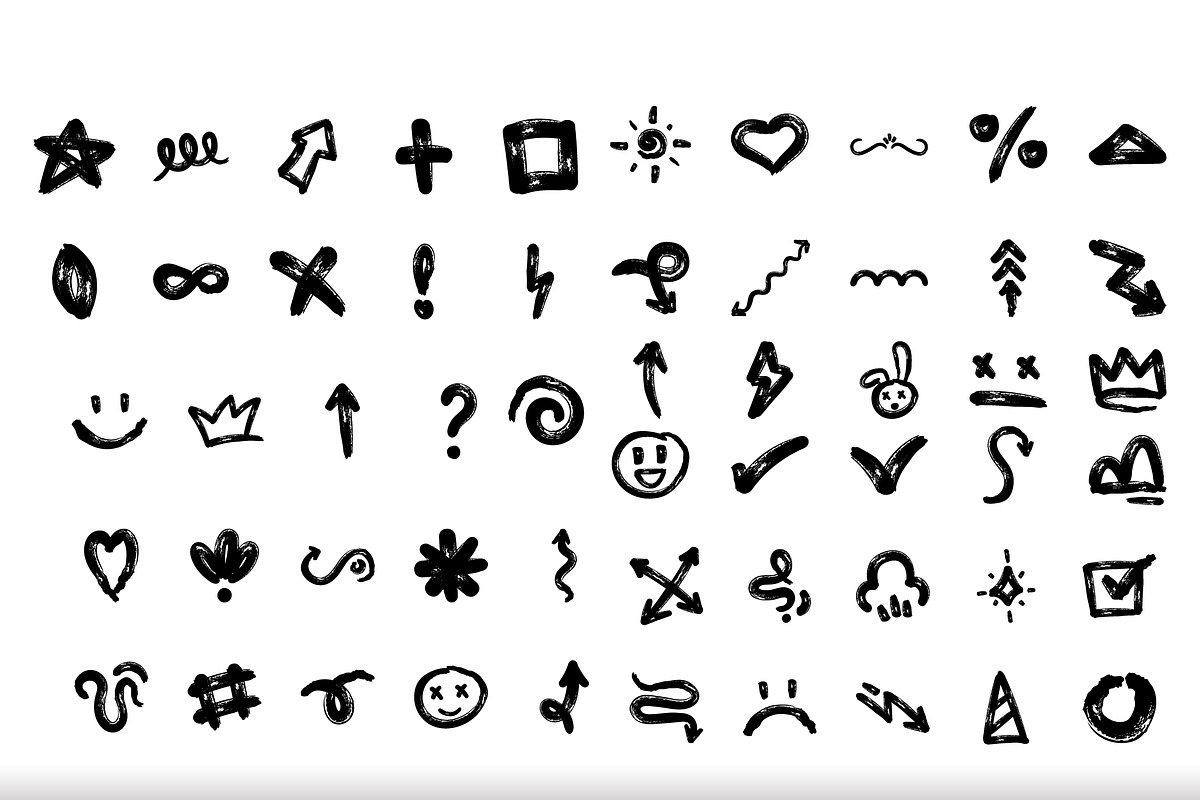 Geometric Shapes Hand Drawn Icons Se, a Templates & Theme by studiogstock (Photo 1 of 3)