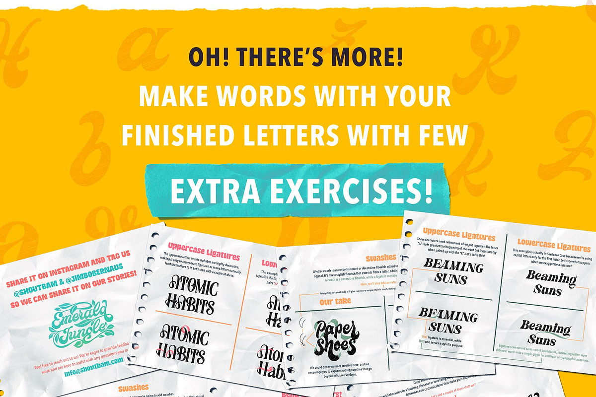 Lettering Alphabet Workbooks, a Brush Add-On by Shoutbam (Photo 3 of 4)