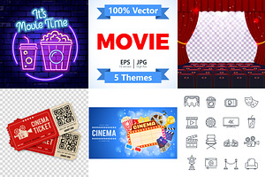 Cinema and Movie Themes, a Decorative Illustration by TAlex