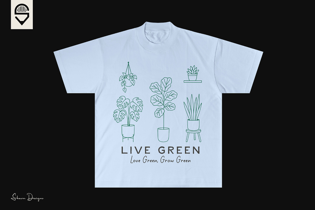 Indoor houseplants line art design, a Graphic by shaondesigns (Photo 3 of 4)