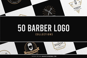 50 Barbershop Logo Collection