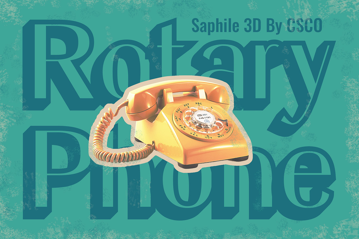 Saphile 3D, a Sans Serif Font by Craft Supply Co. (Photo 3 of 8)