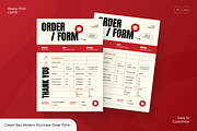 Cream Red Modern Purchase Order Form, a Flyer Template by Annora Studio (Thumbnail 1 of 6)