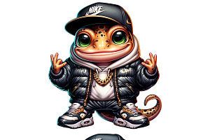 Hip Hop Salamander Clipart Set