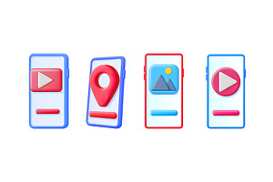 Digital smartphone screens, a Technology Illustration by Abscent