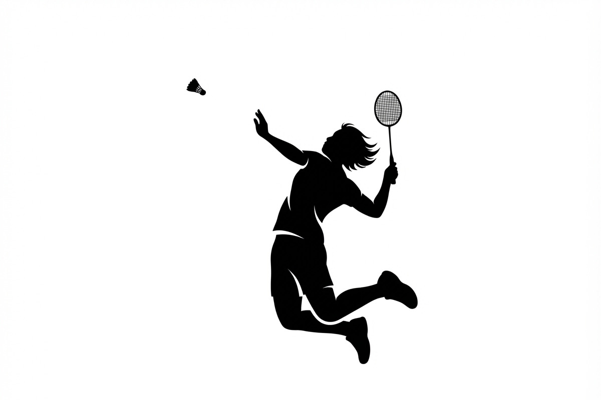 60 Badminton Player Smash Silhouette, a Person Illustration by Amazin_art (Photo 14 of 42)