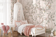 Woodland Chinoiserie Pattern scene, a Wallpaper Graphic by Grace Noboa Illustrations (Thumbnail 9 of 14)