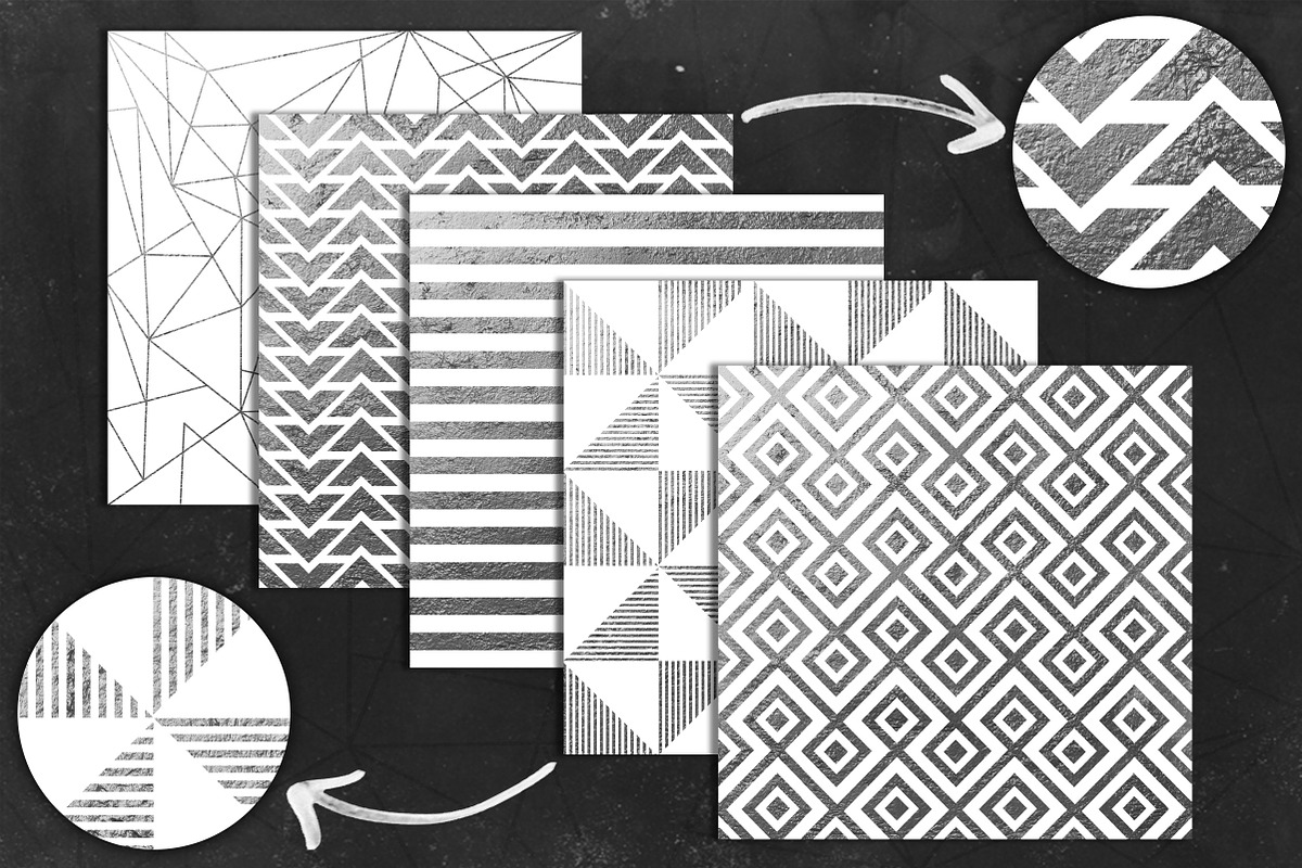 Geometric Wht and Silver Pack preview 2