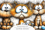 Whimsical easter cats clipart, an Illustration by SinaCreation (Thumbnail 1 of 11)