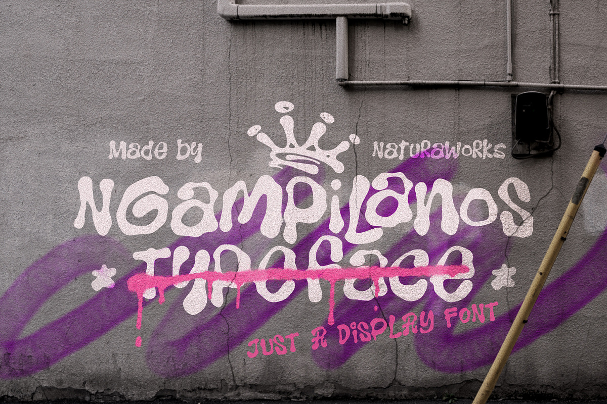 NGAMPILANOS TYPEFACE, a Handwritten Font by Naturaworks Creative (Photo 1 of 6)