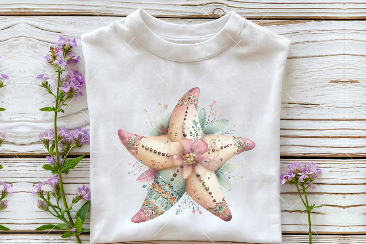 Whimsical Summer Starfish Clipart, an Illustration by OK Design (Photo 5 of 6)