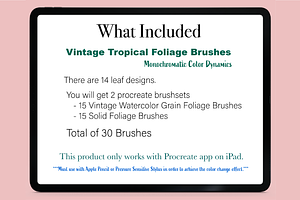 Vintage Tropical Foliage Brushes