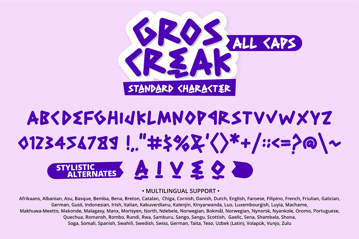 Gros Creak Font, a Script Font by Mabhal Studio (Photo 9 of 10)