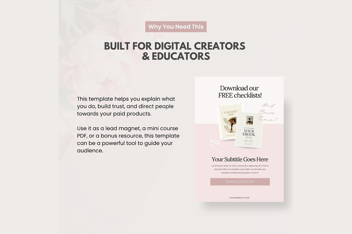 Canva Template Blush Lead Magnet, a Marketing Template by Hayley's Digital Hub (Photo 3 of 10)