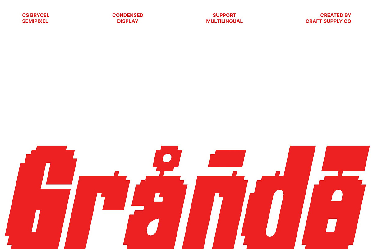 CS Brycel Semipixel, a Sans Serif Font by Craft Supply Co. (Photo 7 of 8)