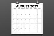 2027 12x12 Monday to Sunday Calendar, a Stationery Template by Running With Foxes (Thumbnail 3 of 5)