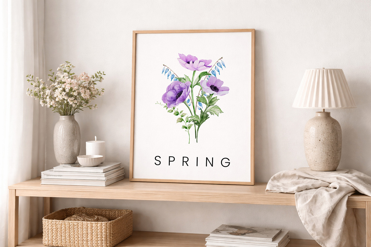 Spring Garden watercolor flowers, a Decorative Illustration by Yuliia Lashevska (Photo 11 of 13)