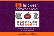 Twitch emotes animated for Halloween, an Object Graphic by MariiaVD (Thumbnail 1 of 3)