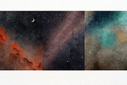 Night Sky Watercolor Background, a Texture Illustration by ArtbyHien (Thumbnail 8 of 10)