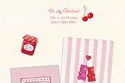 Valentine's Day Frames Cards Clipart, a Decorative Illustration by whiteheartdesign (Thumbnail 4 of 23)