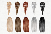 Female Hairstyles set, a Person Illustration by Colibri Watercolor (Thumbnail 9 of 14)