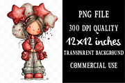 Quirky Girl New Year Clipart, an Illustration by Designking (Thumbnail 3 of 3)