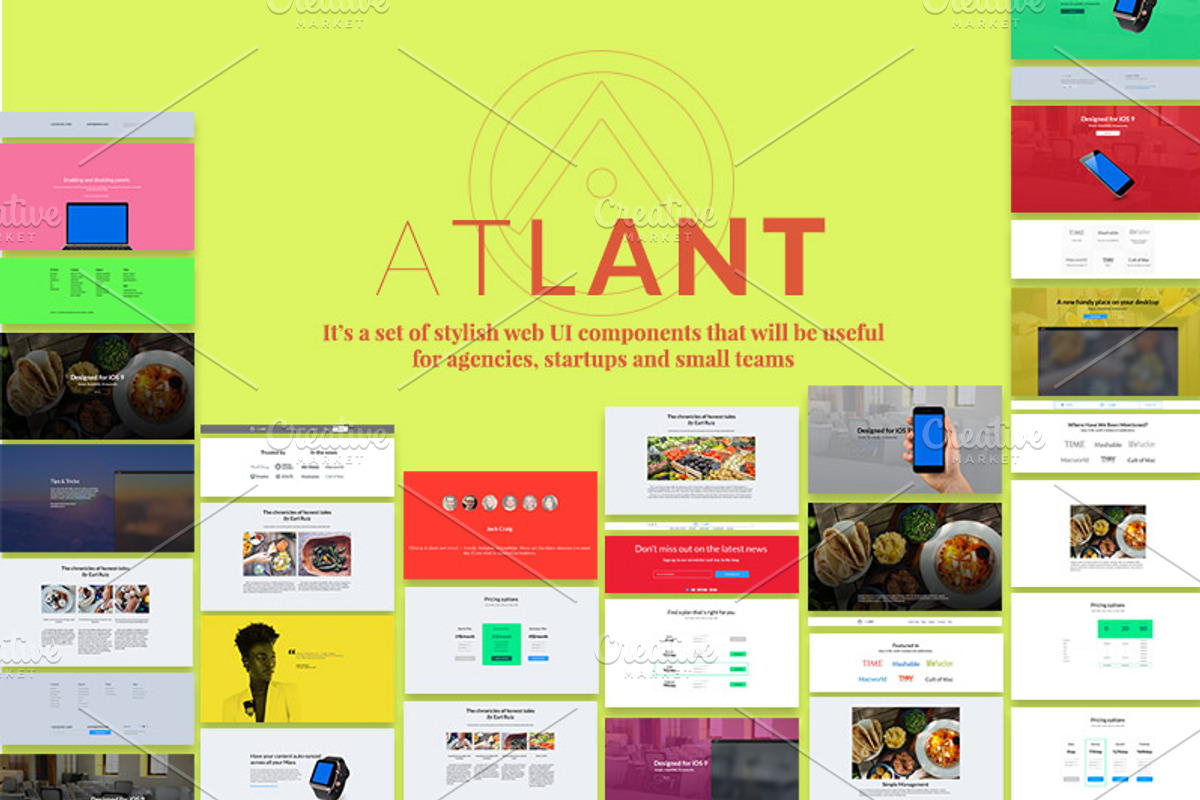 Atlant UI Kit, an UI Kit Template by dmitriythomas (Photo 1 of 4)