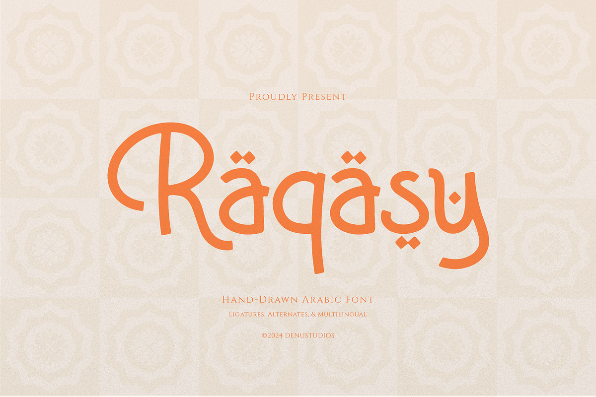 Raqasy | Hand Drawn Arabic, a Script Font by Denustudios (Photo 1 of 12)