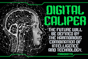 Digital Caliper-Futuristic Typeface, a Handwritten Font by MaikoHatta (Thumbnail 2 of 9)