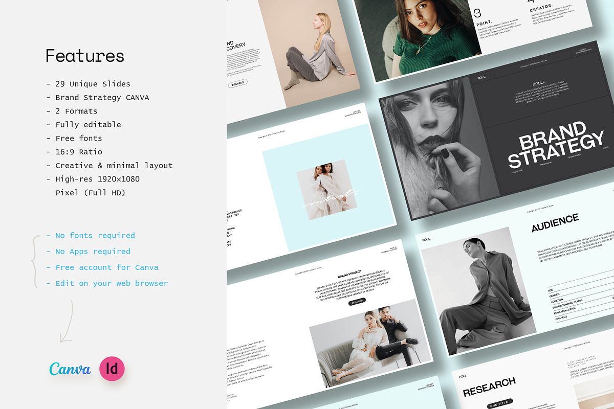 ROLL | Brand Strategy, a Presentation Template by creathrivestudio (Photo 3 of 13)