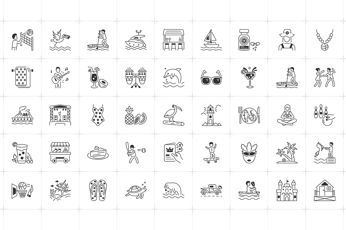 Miami Outline Icon Collection, an Outline Icon by Prosymbols (Photo 4 of 5)