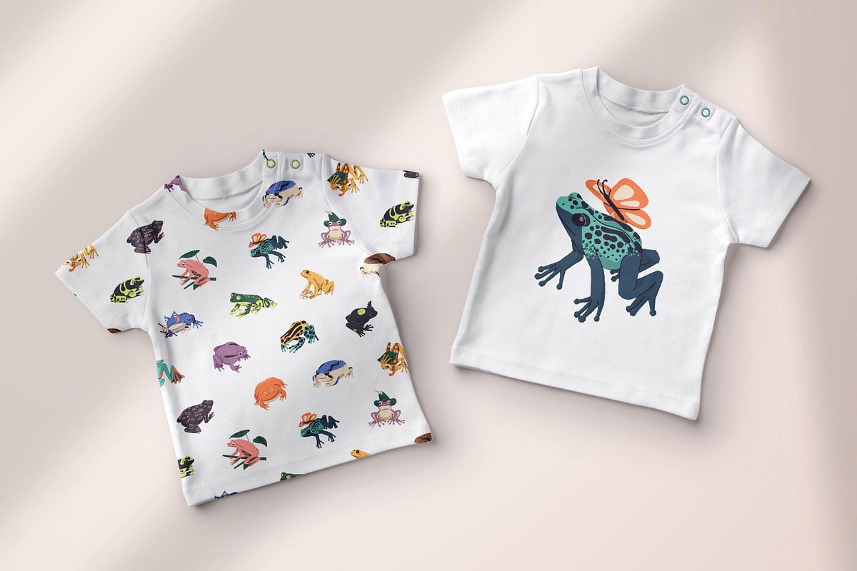 Frogs and toads seamless patterns, a Pattern Graphic by PaperTrident (Photo 6 of 8)