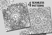 Floral Seamless Patterns, a Pattern Graphic by Elinorka (Thumbnail 2 of 5)