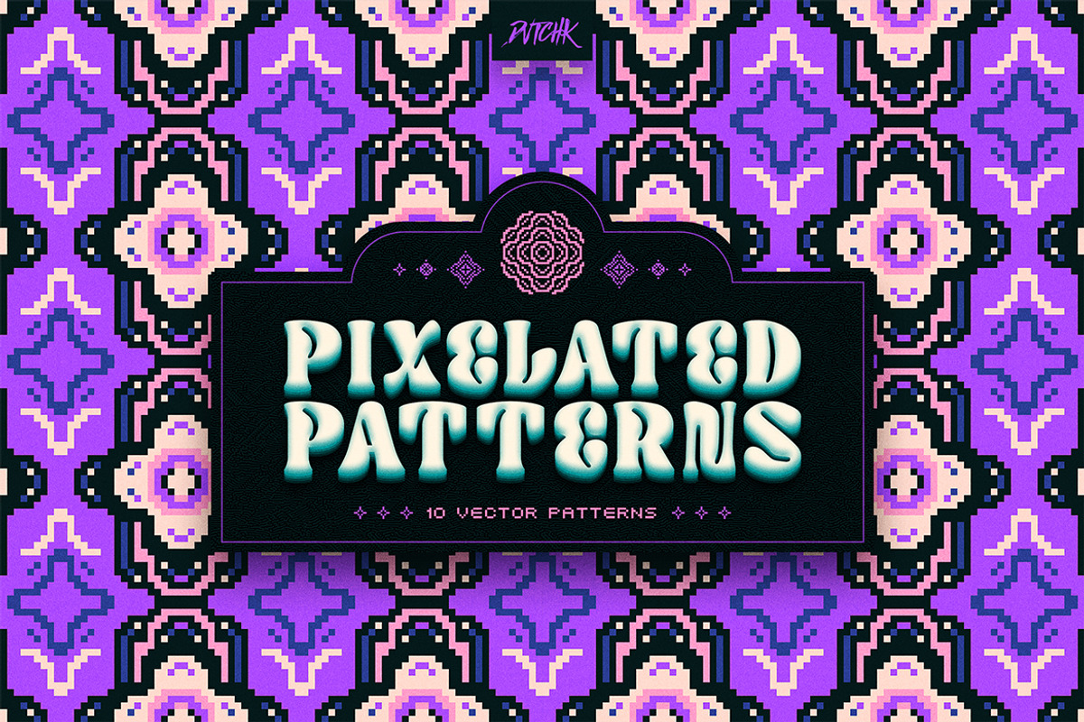 Pixel Mosaic Patterns | Vol. 12, a Pattern Graphic by dvtchk (Photo 3 of 10)