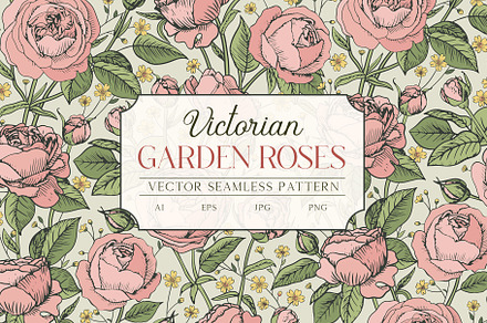 Victorian Garden Roses Pattern