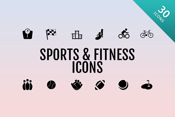30 Sports And Fitness Icons