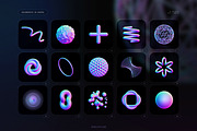 Holographic 3D shapes collection, an Object Graphic by Samolevsky (Thumbnail 4 of 13)