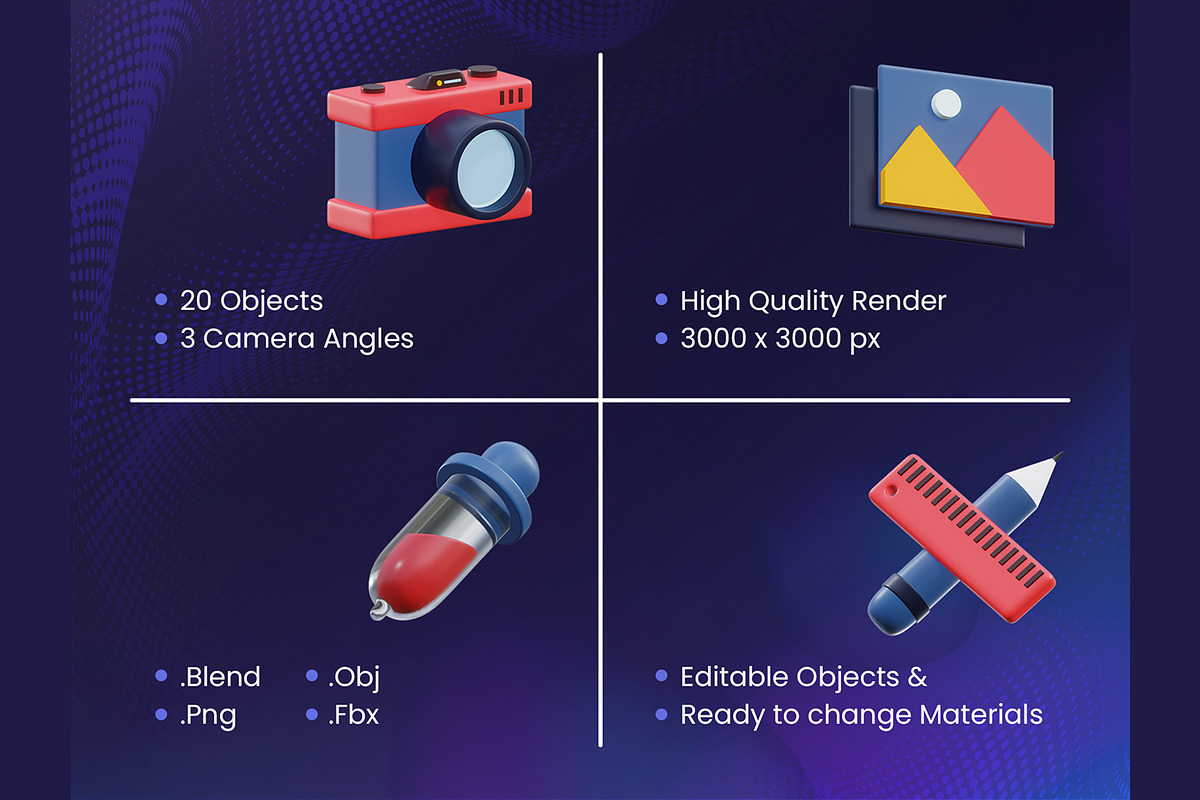 Graphic Design 3D Icons, an Object 3D Model by Rakata Studio (Photo 2 of 6)