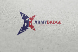 Army Badge - Military Soldier Logo