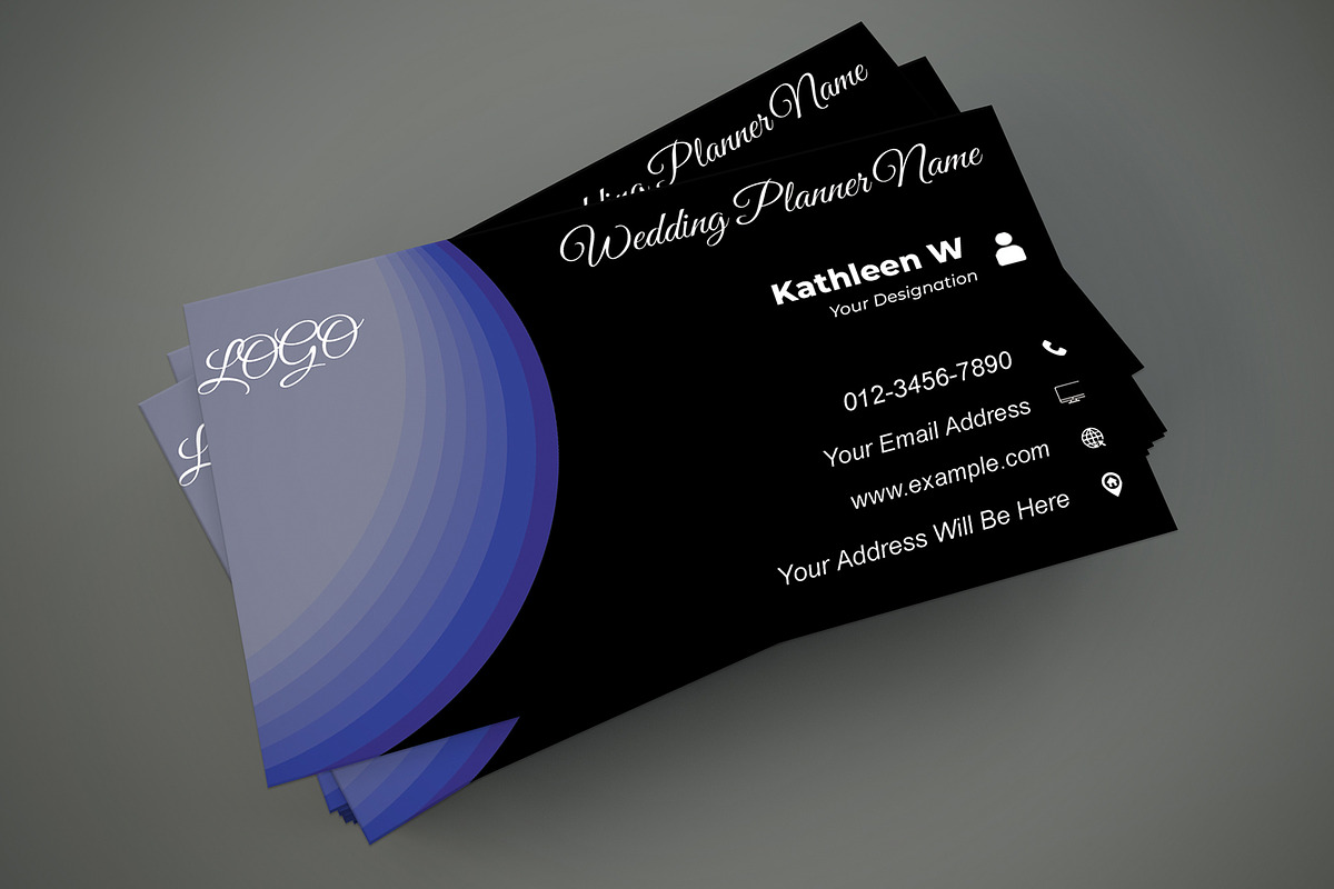 Creative Wedding Agency Card PSD preview 3