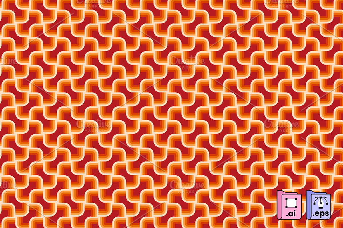 70s Geometric Pattern, a Pattern Graphic by MISS CHATZ (Photo 3 of 4)