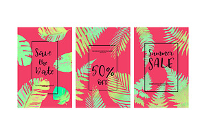 12 Trendy Summer Tropical Leaves