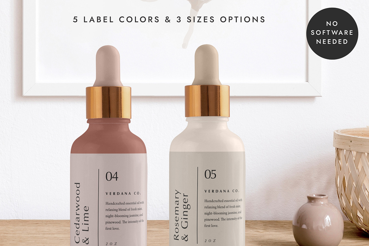Canva Dropper Bottle Label LA006, a Stationery Template by Draca Design Co (Photo 2 of 4)