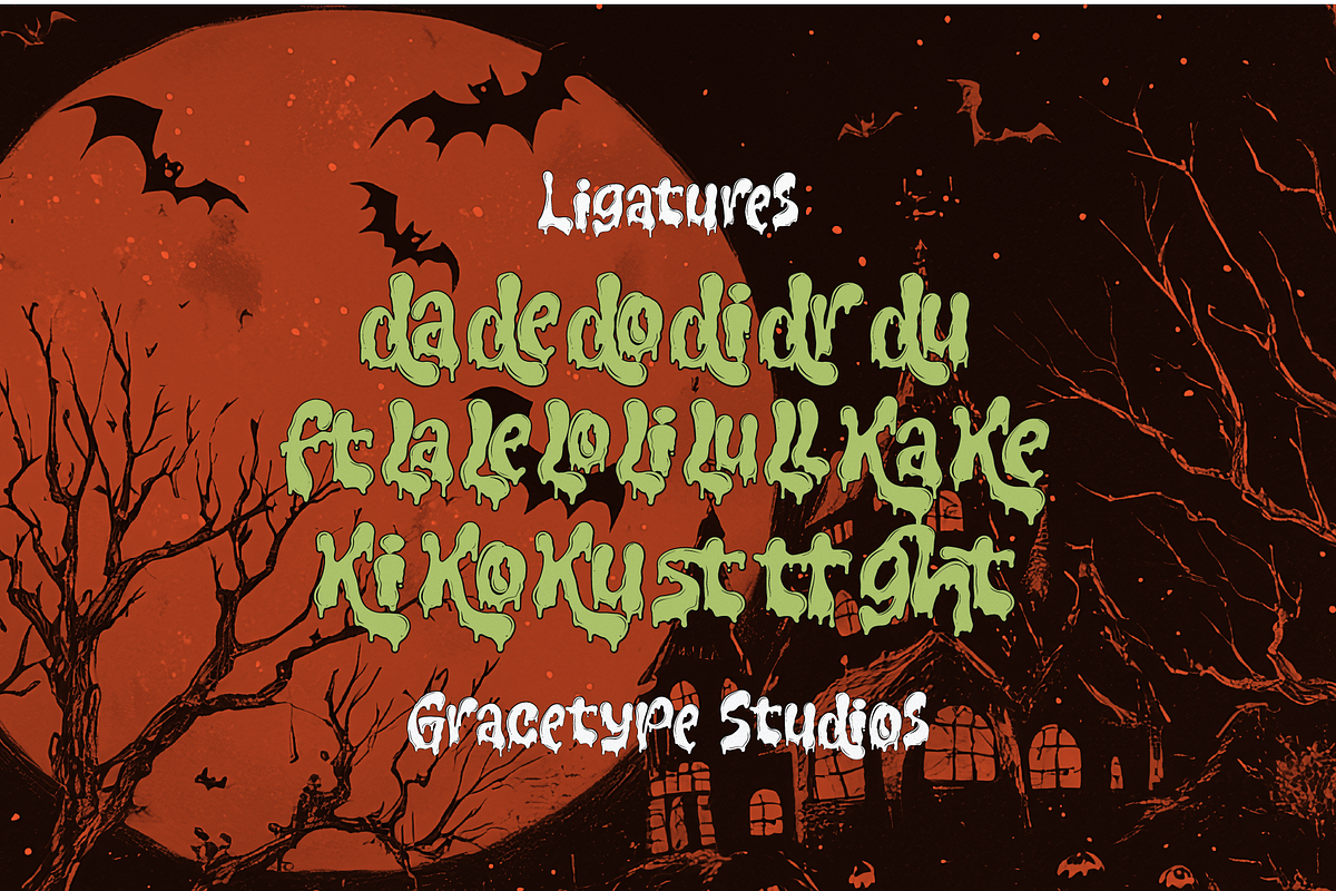 Drolling Maker | Liquid Horror Font, a Handwritten Font by gracetype_studio (Photo 12 of 12)
