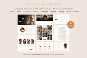 Photography Website Template Canva, a Landing Page Template by vectorocean (Thumbnail 5 of 11)