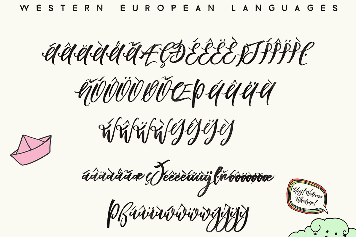 Blomming - Brush Font preview 5